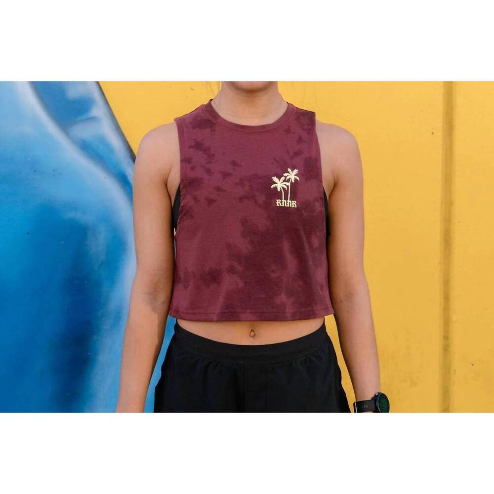 NEW RNNR muscle tank in ruby wine